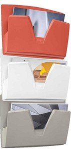 cep Wandprospekthalter 170 TERRA NOVA weiß DIN A4 3 Fächern 36,1 x 8,6 x 71,5 cm, 1 St.