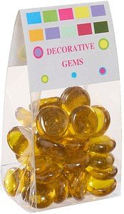 Thumbnail - GLOREX Muggelsteine gelb Glasnuggets Ø 20,0 mm, 200,0 g, 1 Pack