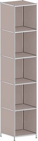 Thumbnail - viasit Aktenregal System4 taupe 40,4 x 40,4 x 193,2 cm