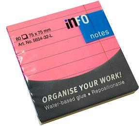 inFO Haftnotizen 5654-33-L pink, 1 Block