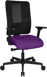 Topstar Bürostuhl Sitness Open X (N) Deluxe, OX300TW2 T330 Stoff lila, Gestell schwarz