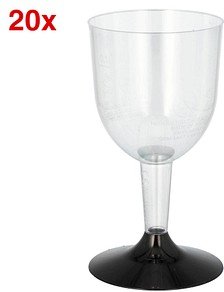 20 STARPAK Einweg-Weißweingläser 0,1 l