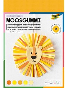 folia Moosgummi TON IN TON gelb 10 Blatt