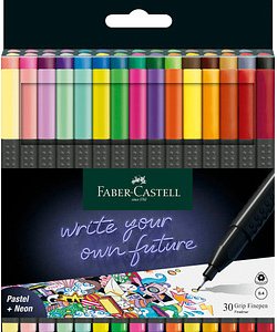 Thumbnail - FABER-CASTELL Grip Fineliner farbsortiert 0,4 mm, 30 St.