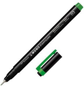 Thumbnail - Tombow MONOdrawing Fineliner grün 0,35 mm, 1 St.