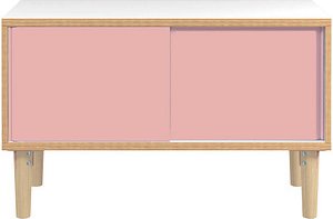 BISLEY Sideboard Poise, POS1007W620 verkehrsweiß, rosa 100,0 x 45,0 x 62,1 cm, 1 St.