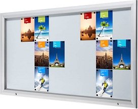 Showdown® Displays Schaukasten T silber 24x DIN A4, 1 St.