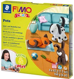 STAEDTLER Modelliermasse FIMO® kids Pets mehrfarbig