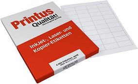 4.000 Printus Etiketten weiß 48,5 x 25,4 mm