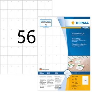 Thumbnail - HERMA Hängeetiketten weiß 30,0 x 37,0 mm blanko, 100 Blatt