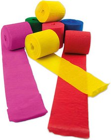 Thumbnail - Werola Krepppapier Dekobänder farbsortiert 38 g/qm 10 Rollen