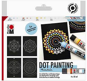 Marabu Mandala Dot Pen Set farbsortiert, 4 St.