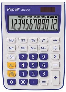 Rebell SDC912 Tischrechner violett/weiß