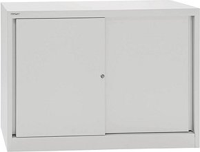 BISLEY Schiebetürenschrank ECO, SD12081S645 lichtgrau 1 Fachboden 120,0 x 43,0 x 83,9 cm