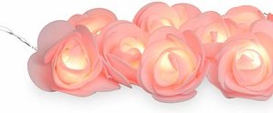 Thumbnail - relaxdays Rosen LED Lichterkette rosa 3,40 m, 1 St.