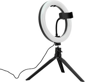 meet by Paperflow Blogg Ringlicht Tischleuchte, PVC, 200 × 450 × 110 mm, 420 lm, warmweiß, EEK G