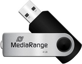 Thumbnail - MediaRange USB-Stick schwarz, silber 4 GB