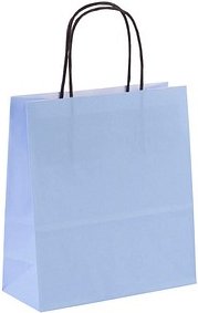 VP Papier-Tragetaschen Toptwist hellblau 19,0 x 21,0 cm, 50 St.