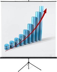 FRANKEN Stativleinwand X-tra!Line 1:1, 240 x 240 cm Projektionsfläche