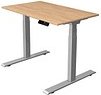 Kerkmann Move 1 stable elektrisch höhenverstellbarer Schreibtisch eiche hell rechteckig, T-Fuß-Gestell silber 100,0 x 60...