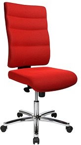 Printus Bürostuhl Unni Med Deluxe, Stoff rot, Gestell chrom