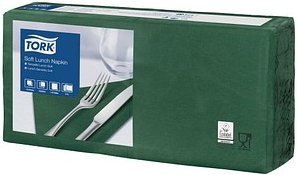 TORK Servietten Soft dunkelgrün 3-lagig 32,6 x 33,0 cm, 150 St.