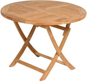 Thumbnail - Sunny Smart® Gartentisch York teakfarben rechteckig 100,0 x 100,0 x 75,0 cm