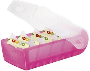 HAN Croco Karteikasten DIN A7 für 900 Karteikarten pink mit Deckel