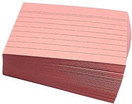 Karteikarten DIN A7 rosa liniert, 100 St.