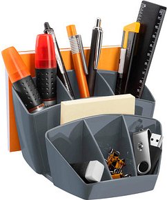 cep Schreibtisch-Organizer Mineral grau Polystyrol 6 Fächer 14,3 x 15,8 x 9,3 cm