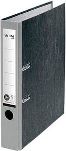 VON LEITZ Ordner grau mamoriert Karton 5,0 cm DIN A4
