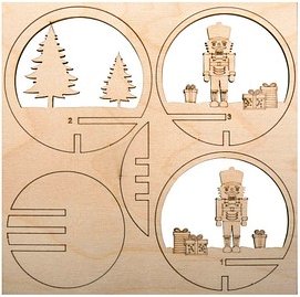 Rayher Bastelholz natur Steckteile Nussknacker Ø 7,5 cm, 1 Pack