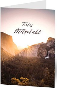 LUMA Trauerkarte Berge im Licht DIN B6, 1 St.