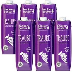 beckers bester TRAUBE Direktsaft 6x 1,0 l