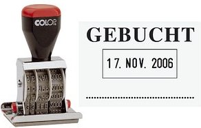 Thumbnail - COLOP Datumstempel mit Text "Gebucht" 04060/L3 ohne Logo, 1 St.