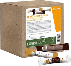 HELLMA Mini Zuckersticks, 150x 2,5 g