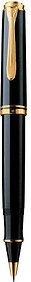 Pelikan Souverän R800 Tintenroller schwarz/gold 0,5 mm, Schreibfarbe: schwarz, 1 St.