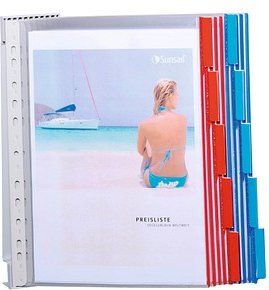 DURABLE Wand-Sichttafelsystem Wandhalter 569100 DIN A4 farbsortiert mit 10 St. Sichttafeln, 1 St.