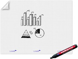 Thumbnail - Legamaster Flipchart-Folie Magic-Chart Flipchart kariert 90,0 x 120,0 cm, 15 Blatt