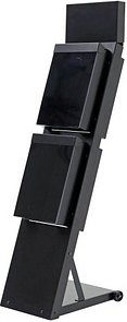 update displays Prospektständer Outdoor BLACK schwarz DIN A4 2 Fächer