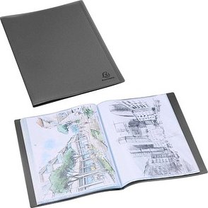 Exacompta Opak Sichtbuch DIN A4, 40 Hüllen schwarz, 1 St.