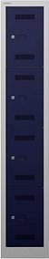 BISLEY Schließfachschrank MonoBloc ML03S4 lichtgrau, oxfordblau ML03S4505, 4 Schließfächer 32,2 x 50,0 x 170,0 cm