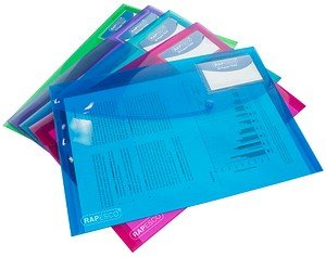 RAPESCO® Sammelmappen DIN A4 farbsortiert, 5 St.