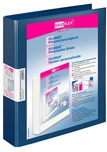 Thumbnail - VELOFLEX VELODUR® Präsentationsringbücher 2-Ringe blau 4,6 cm DIN A4, 10 St.