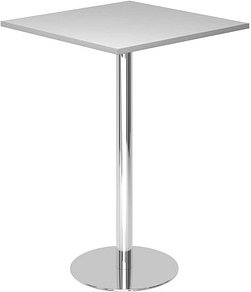 Thumbnail - HAMMERBACHER Stehtisch quadratisch Spanplatte lichtgrau 80,0 x 80,0 x 111,6 cm, 1 St.