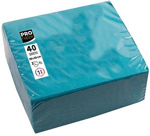 PROnappe Servietten türkis 2-lagig 38,0 x 38,0 cm, 40 St.