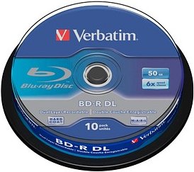 10 verbatim Blu-ray BD-R 50 GB Double Layer