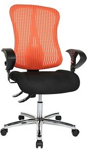 Topstar Bürostuhl Sitness® 90, SITNESSHP BC01 Stoff orange, Gestell chrom