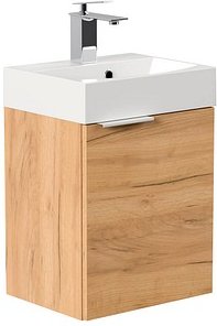 POSSEIK Waschbecken mit Unterschrank CUBI SLIMLINE eiche gold 40,0 x 31,0 x 56,3 cm