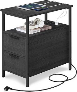 VASAGLE Beistelltisch anthrazit 35,0 x 60,0 x 61,0 cm